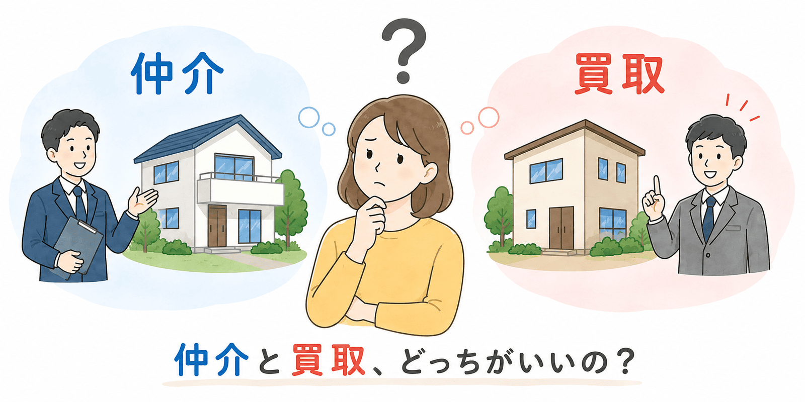 《不動産売却の「仲介」と「買取」の違いは？》売却方法の特徴や向いているケースを紹介