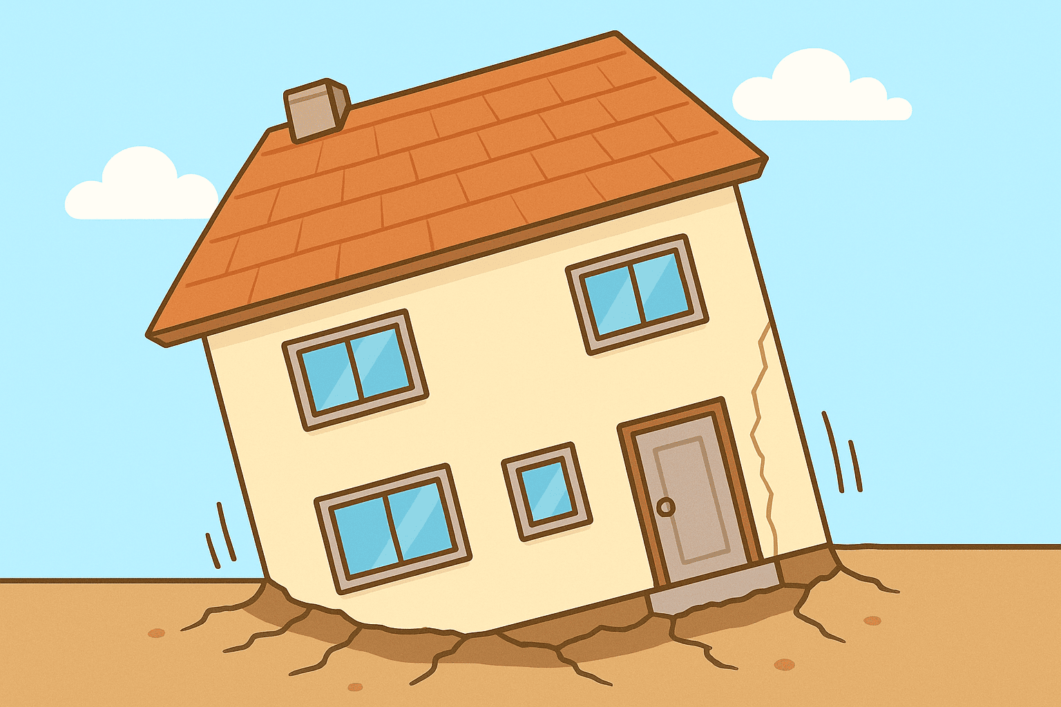 【地盤沈下とは？】原因・種類・対策・修復方法を徹底解説！家が傾いた時の売却方法まで